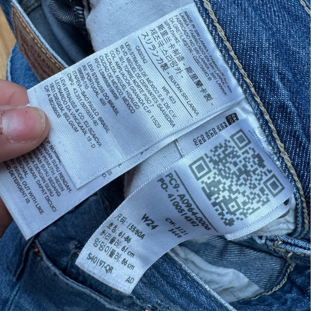 Levi’s Low Pro Straight Size 24 Blue Jeans - Picture 10 of 14